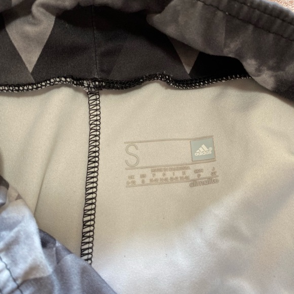 Grey and White Women’s Adidas Leggings - Picture 2 of 2